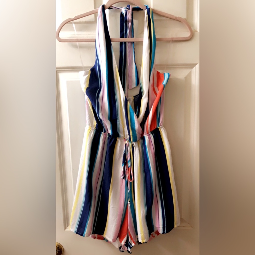 Charlotte Russe stripe romper shorts